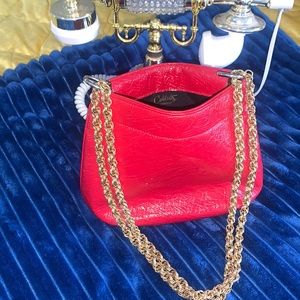 Vintage mini red chain purse!
